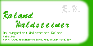 roland waldsteiner business card